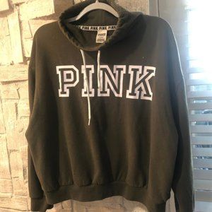 Olive Green VS PINK Cowl Neck Hoodie